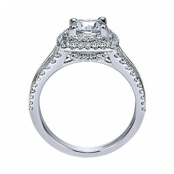 New Classic Big Shine Round Diamond Wedding Ring - Picture 4 of 4